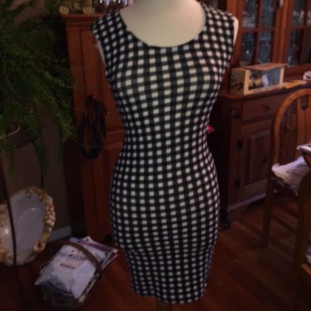 Lace back knit dress